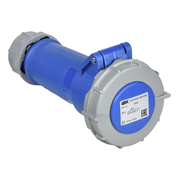 Розетка переносная ИЭК ССИ-2132 16А-6ч 220В 2P+PE IP67