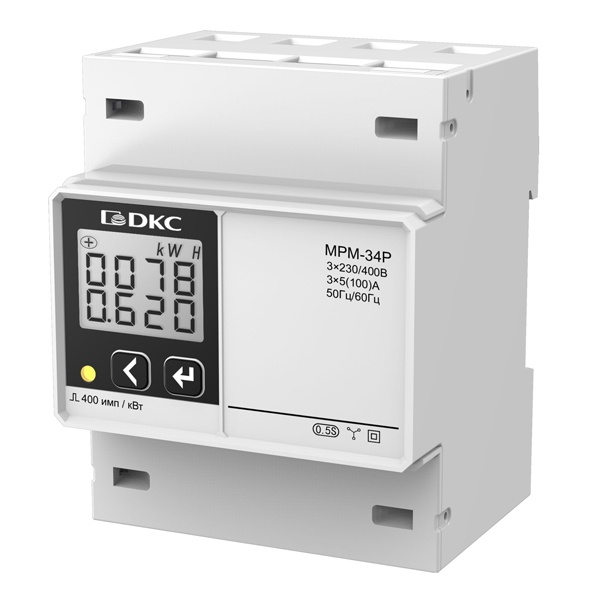 Многофункциональное измерительное устройство DKC МРМ RS-485 LCD дисплей трёхфазный на DIN-рейку