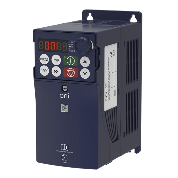 Преобразователь частоты ONI (ИЭК) FC-230 3Ф 380В 2,2кВт 5,2А встроенный тормозной модуль
