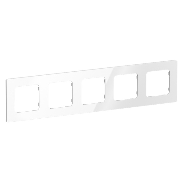 Рамка 5-местная ИЭК FLITE Classic РУ-5-К-ФлБ белый