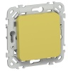 Выключатель одноклавишный ИЭК FLITE ВС11-1-0-ФлЖК 10А желтый карри