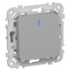 Выключатель одноклавишный с индикацией ИЭК FLITE ВС11-1-1-ФлС 10А серый