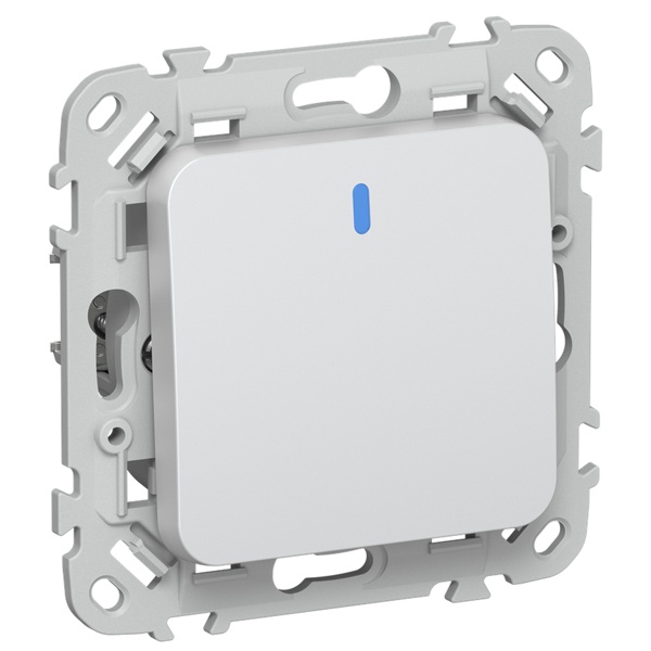 Выключатель одноклавишный с индикацией ИЭК FLITE ВС11-1-1-ФлЖ 10А жемчуг