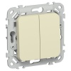 Выключатель двухклавишный ИЭК FLITE ВС12-1-0-ФлН 10А навахо