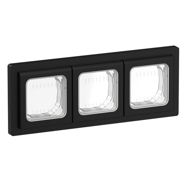 Рамка 3-местная ИЭК FLITE IP55 Рпро-3-55-ФлЧ черный