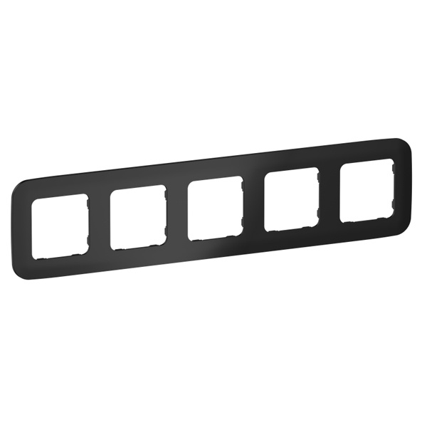 Рамка 5-местная ИЭК FLITE Artistic РУ-5-А-ФлЧ черный