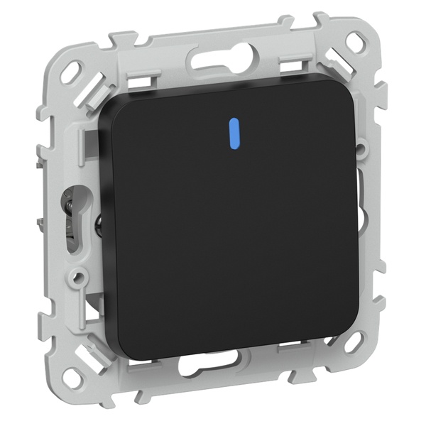 Переключатель одноклавишный с индикацией ИЭК FLITE ВС61-1-1-ФлЧ 10А черный