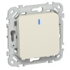 Переключатель одноклавишный с индикацией ИЭК FLITE ВС61-1-1-ФлСл 10А сливочный