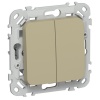 Переключатель двухклавишный ИЭК FLITE ВС62-1-0-ФлХ 10А хаки