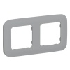 Рамка 2-местная ИЭК FLITE Artistic РУ-2-А-ФлС серый