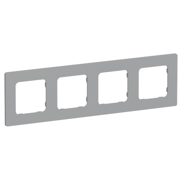 Рамка 4-местная ИЭК FLITE Classic РУ-4-К-ФлС серый