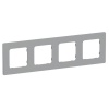 Рамка 4-местная ИЭК FLITE Classic РУ-4-К-ФлС серый