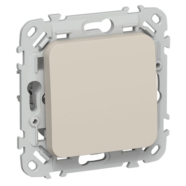 Переключатель перекрестный одноклавишный ИЭК FLITE ВС71-1-0-ФлЛ 10А льняной