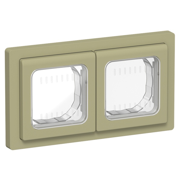 Рамка 2-местная ИЭК FLITE IP55 Рпро-2-55-ФлО оливковый