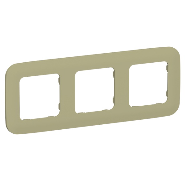 Рамка 3-местная ИЭК FLITE Artistic РУ-3-А-ФлО оливковый