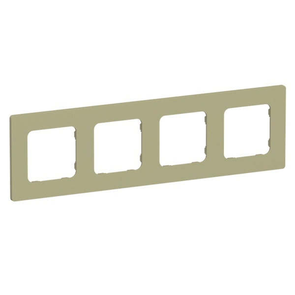 Рамка 4-местная ИЭК FLITE Classic РУ-4-К-ФлО оливковый