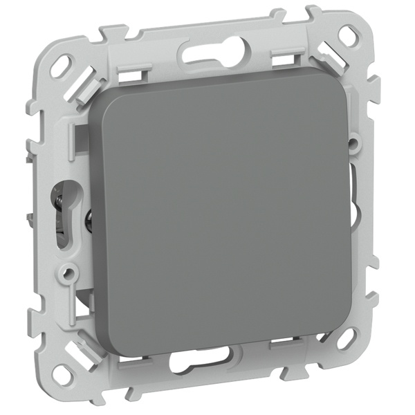 Выключатель кнопочный одноклавишный ИЭК FLITE ВС11-2-0-ФлМА 10А мокрый асфальт