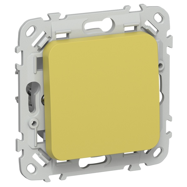 Выключатель кнопочный одноклавишный проходной ИЭК FLITE ВС61-2-0-ФлЖК 10А желтый карри
