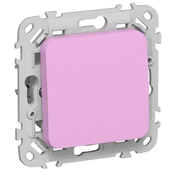 Выключатель кнопочный одноклавишный проходной ИЭК FLITE ВС61-2-0-ФлПр 10А пурпурный