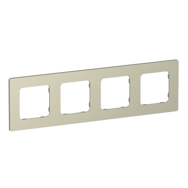 Рамка 4-местная ИЭК FLITE Classic РУ-4-К-ФлШ шампань