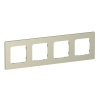 Рамка 4-местная ИЭК FLITE Classic РУ-4-К-ФлШ шампань