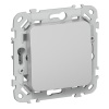 Выключатель одноклавишный двухполюсный ИЭК FLITE ВС6/21-1-2-ФлА 10А алюминий