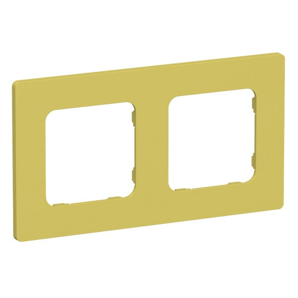 Рамка 2-местная ИЭК FLITE Classic РУ-2-К-ФлЖК желтый карри