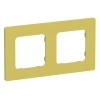 Рамка 2-местная ИЭК FLITE Classic РУ-2-К-ФлЖК желтый карри