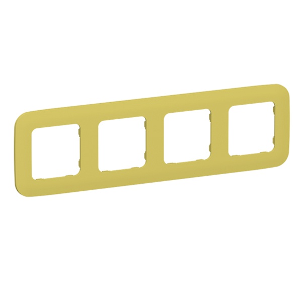 Рамка 4-местная ИЭК FLITE Artistic РУ-4-А-ФлЖК желтый карри