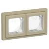 Рамка 2-местная ИЭК FLITE IP55 Рпро-2-55-ФлХ хаки