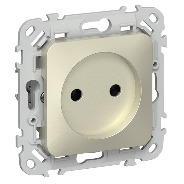 Розетка без заземления ИЭК FLITE РС01-0-ФлШ 10А шампань