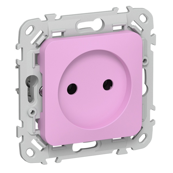 Розетка без заземления ИЭК FLITE РС01-0-ФлПр 10А пурпурный