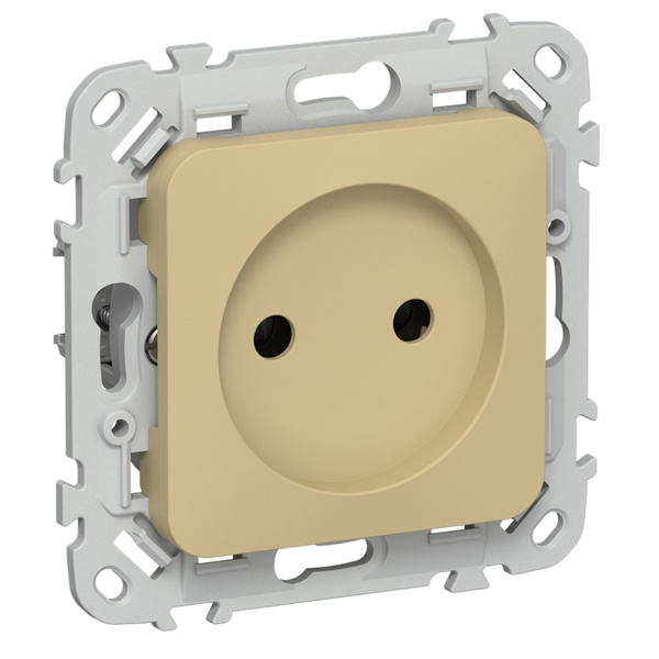 Розетка без заземления ИЭК FLITE РСш01-0-ФлШм 10А шторки шамуа