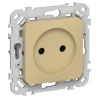 Розетка без заземления ИЭК FLITE РСш01-0-ФлШм 10А шторки шамуа
