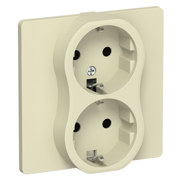 Розетка 2-я с заземлением в сборе ИЭК FLITE РС12-1-К-ФлН 16А автозажим навахо