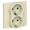 Розетка 2-я с заземлением в сборе ИЭК FLITE РС12-0-К-ФлН 16А навахо