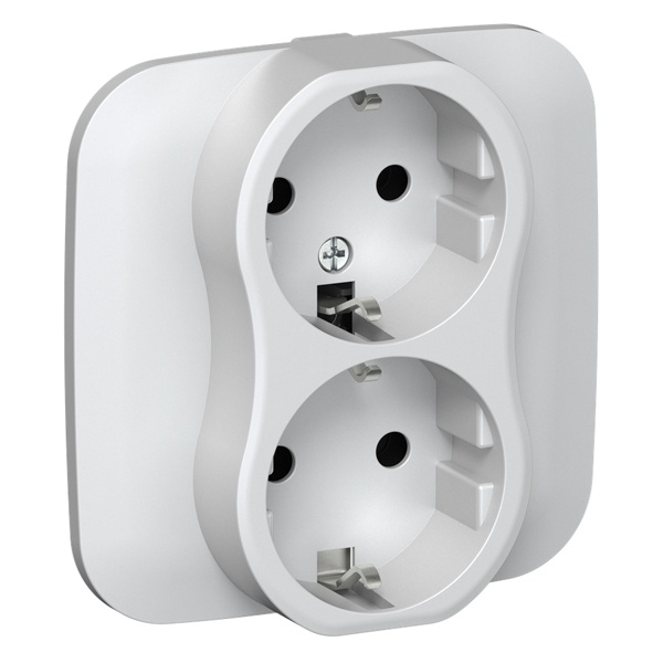 Розетка 2-я с заземлением в сборе ИЭК FLITE РСш12-1-А-ФлЖ 16А шторки автозажим жемчуг