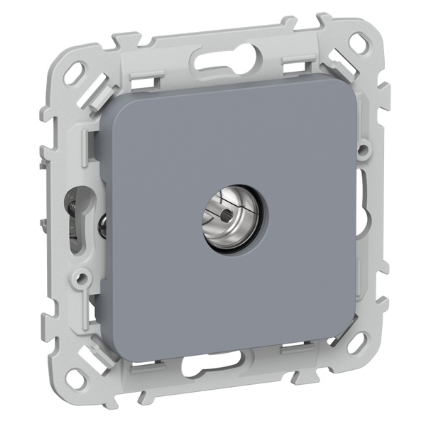 Розетка TV экранированная оконечная тип M ИЭК FLITE РТВм-1-1-1-ФлМ маренго