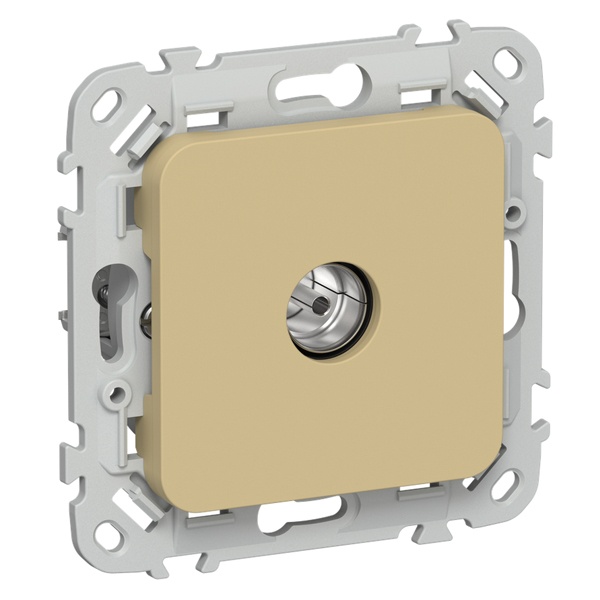 Розетка TV экранированная проходная тип M ИЭК FLITE РТВм-1-1-2-ФлШм шамуа