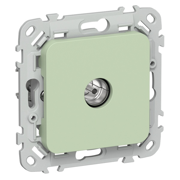 Розетка TV экранированная проходная тип M ИЭК FLITE РТВм-1-1-2-ФлФ фисташковый