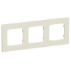 Рамка 3-местная ИЭК FLITE Classic РУ-3-К-ФлСл сливочный