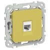Розетка компьютерная ИЭК FLITE РК6-1-0-ФлЖК RJ45 кат.6 UTP желтый карри