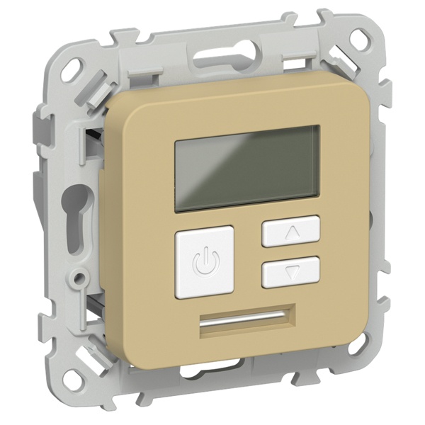 Термостат электронный с дисплеем ИЭК FLITE Т-ФлШм 16А с датчиком 3м в комплекте шамуа