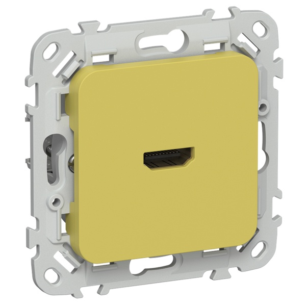 Розетка HDMI ИЭК FLITE РШДМА-ФлЖК желтый карри