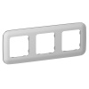 Рамка 3-местная ИЭК FLITE Artistic РУ-3-А-ФлА алюминий