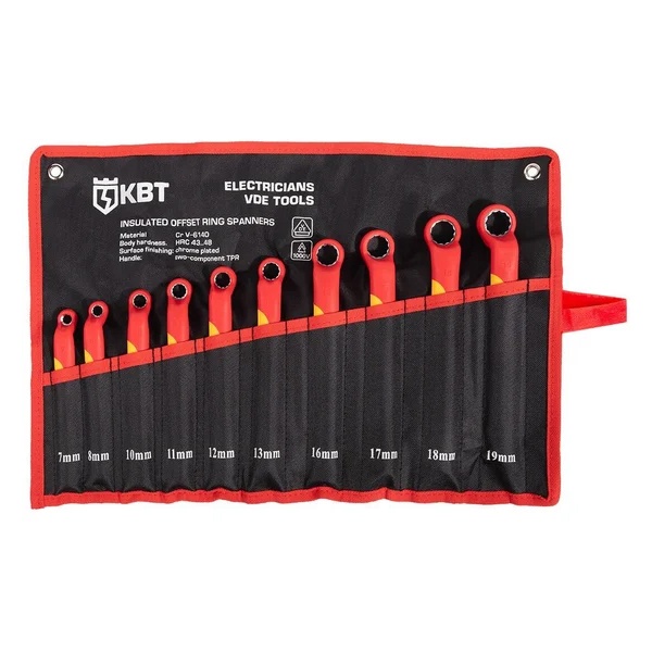 Набор диэлектрических накидных ключей КВТ НИК-Н-10 Профи для работ под напряжением до 1000 В