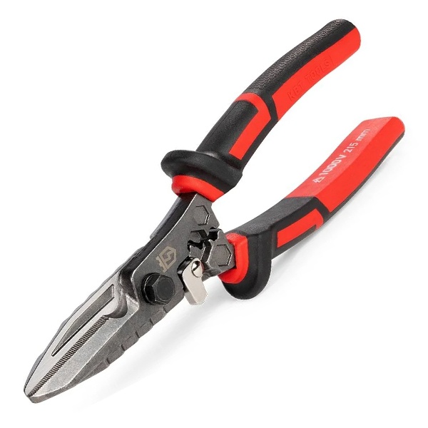 Ножницы универсальные КВТ диэлектрические 215 мм Ergoline для работ под напряжением до 1000 В