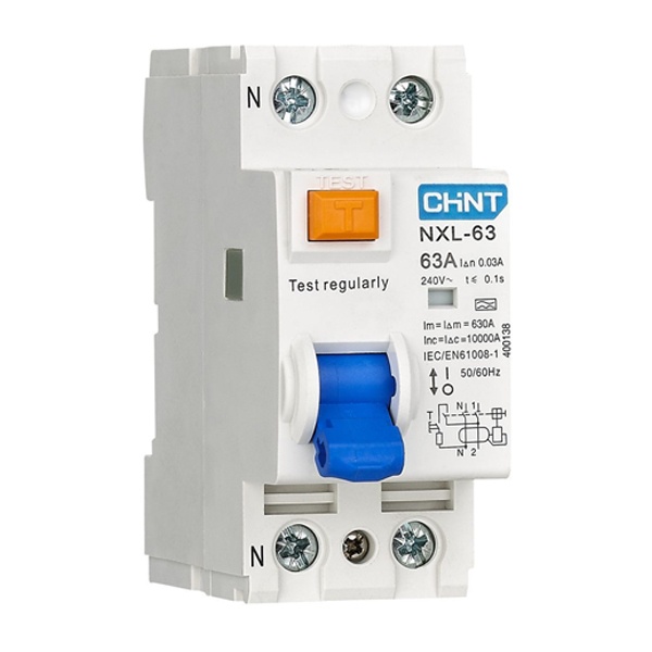 УЗО Chint NXL-63 6kA 1P+N 63A 30mA тип A АХ (R) (ВДТ)