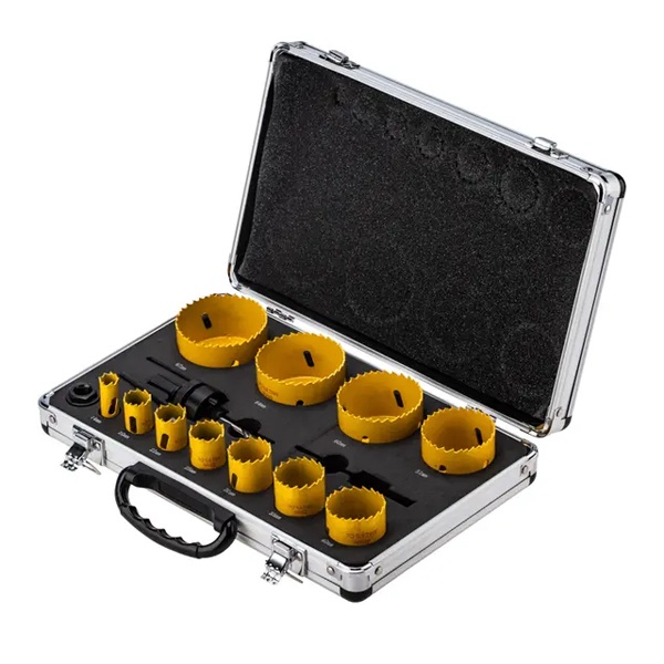 Набор коронок Kranz Bimetal (14, 20, 22, 25, 30, 35, 40, 51, 60, 64, 67) 16 предметов в кейсе