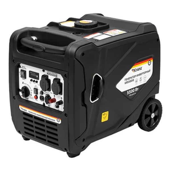 Генератор инверторный Kranz KR5500IE 5,5кВт 230В 10л IP23 закрытый корпус, электростартер